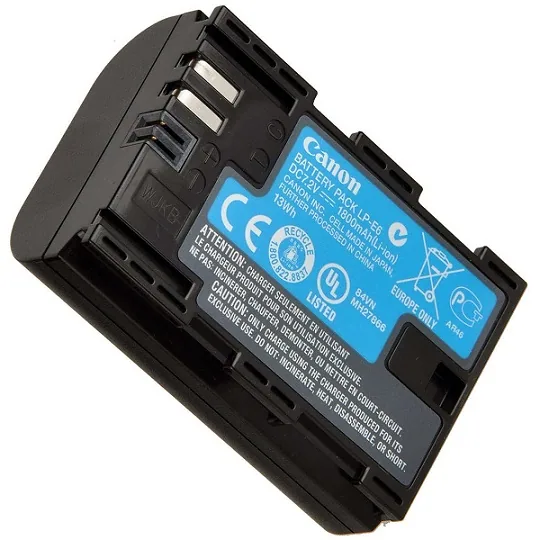 Bateria Canon LPE6n 7.4V, 1800mAh p/ 70D, 80D, 7D MKII, 5D Mark III
