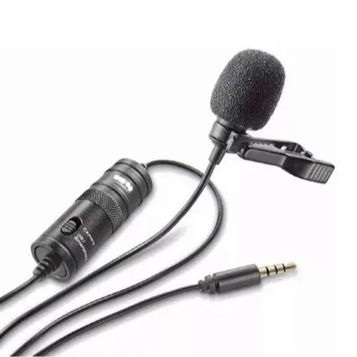 Microfone de Lapela Greika GK-LM1 para Câmeras DSLR e Smartphone