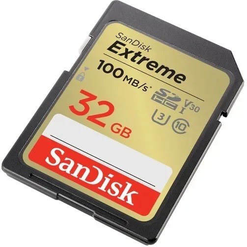 Cartão De Memória Sandisk SDHC Extreme 32GB 100MB/S* V30 4K