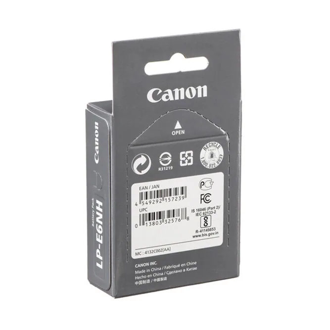 Bateria Canon LP-E6P - Para Câmeras EOS R7, EOS R e outros modelos compatíveis