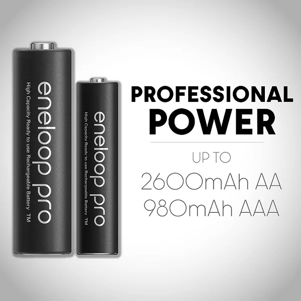 Carregador Eneloop Pro BQ-CC17 Com 4 Pilhas AA 2550mAh Panasonic