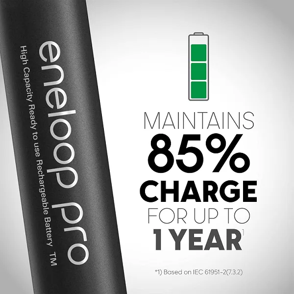 Carregador Eneloop Pro BQ-CC17 Com 4 Pilhas AA 2550mAh Panasonic